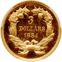 1884 $3 Gold - 2