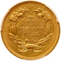 1854-O $3 Gold - 2