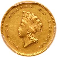 1854 $1 Gold Indian