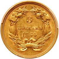 1854 $3 Gold - 2