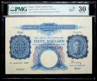 Malaya / British Administration. 50 Dollars, 1942 (ND 1945)