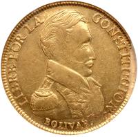 Bolivia. 8 Escudos, 1833-LM (Potosi)
