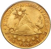 Bolivia-Republic. 8 Escudos, 1835-LM (Potosi) - 2