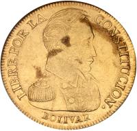 Bolivia-Republic. 8 Escudos, 1837-LM (Potosi)