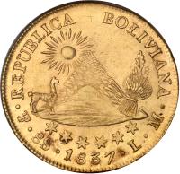 Bolivia-Republic. 8 Escudos, 1837-LM (Potosi) - 2