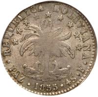 Bolivia. 4 Soles, 1855-F (Paz) - 2