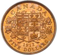 Canada. 5 Dollars, 1912 - 2