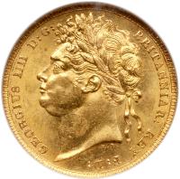 Great Britain. Sovereign, 1824