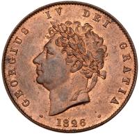 Great Britain. Halfpenny, 1826