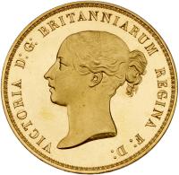 Great Britain. Proof 'Una & Lion Gold Five Pounds, 1839