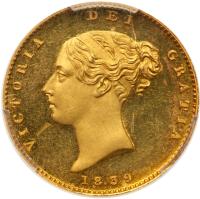 Great Britain. Proof Half Sovereign, 1839