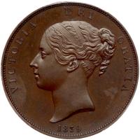 Great Britain. Proof Bronzed Penny, 1839