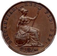 Great Britain. Proof Bronzed Halfpenny, 1839 - 2