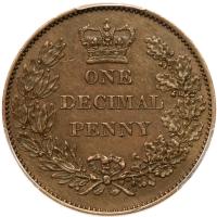 Great Britain. Pattern Decimal Penny, 1859 - 2