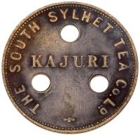 India. Bronze Tokens (2), of the South Sylhet Tea Co. Ltd., Kajuri - 2