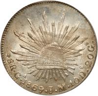 Mexico. 8 Reales, 1869-Ga JM