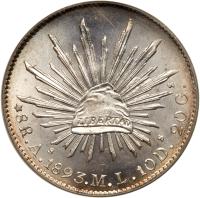 Mexico. 8 Reales, 1893-As ML