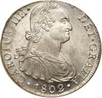 Peru. 8 Reales, 1802-IJ (Lima)