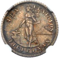 Philippines. Proof 10 Centavos, 1903