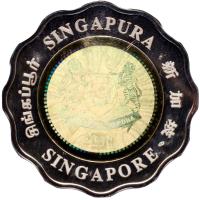 Singapore. Gold and Silver 5 Dollars, 2000