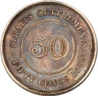 Straits Settlements. 50 Cents, 1900-H - 2