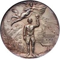 Switzerland: Luzern. Vaud Cantonal Shooting Festival in Lausanne Silver Medal, 1894