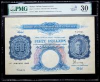 Malaya / British Administration. 50 Dollars, 1942 (ND 1945)