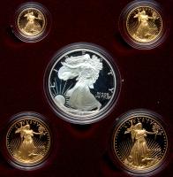 1995-W. 5-piece American Gold Eagle and Silver Eagle Proof Set