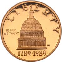 1989-W. A Lot of Congressional $5.00 Gold Coins