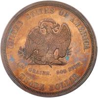 1873 Pattern Trade Dollar. Silver, reeded edge. Judd-1322. Pollock-1465. R-4 - 2