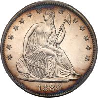 1889 Liberty Seated 50C