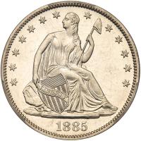 1885 Liberty Seated 50C