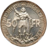 Belgium. 50 Francs, 1935