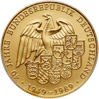 Germany. Berlin Wall Gold Medal, 1989