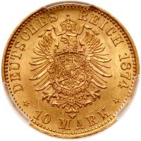 German States: Prussia. 10 Marks, 1874-A - 2