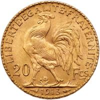 France. 20 Francs, 1913 - 2