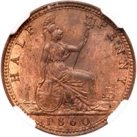 Great Britain. Halfpenny, 1860 - 2