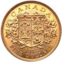 Canada. 5 Dollars, 1912 - 2