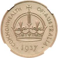 Australia. Edward VIII 1937-dated Australia 'Crown' or Five Shillings - 2