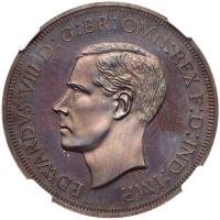 Australia. Edward VIII 1937-dated Australia Crown or Five Shillings