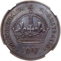 Australia. Edward VIII 1937-dated Australia Crown or Five Shillings - 2