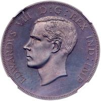 Canada. Edward VIII 1937-dated Canada 'Dollar.'