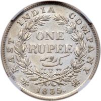 India-British East India Company. Rupee, 1834 (C) - 2