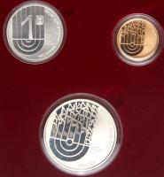 Israel. Gold 5 New Sheqalim plus silver 2 and 1 New Sheqel, 1992