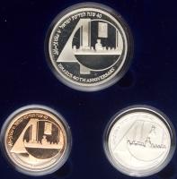 Israel. Gold 10 New Sheqalim plus Silver 2 and 1 New Sheqel, 1988