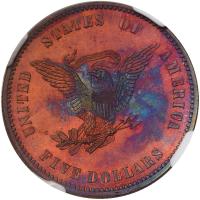 1860 Pattern Half Eagle. Copper, reeded edge. Judd-272. Pollock-320 - 2