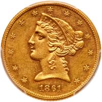 1861 $5 Liberty