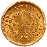 1853 $1 Gold Liberty - 2