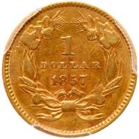 1857 $1 Gold Indian - 2