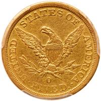 1844-O $5 Liberty - 2